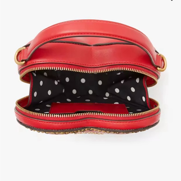 FACTORY SEALED! Kate Spade ♠️ Amour 3d Heart ♥️ Crossbody-Lingonberry - Picture 4 of 8